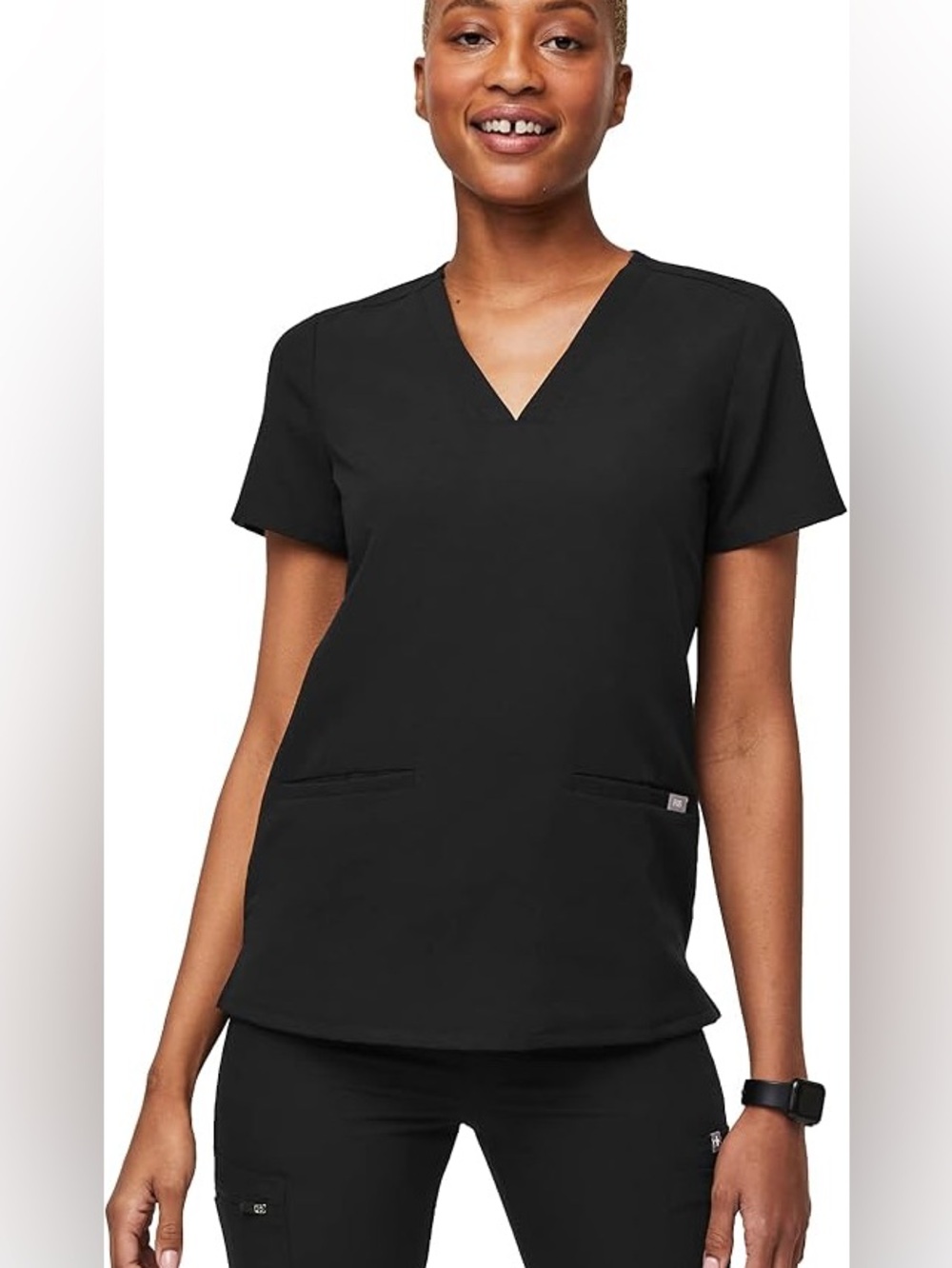 FIGS Casma Technical Collection Anti-Wrinkle Stretch Three Pocket Scrub Top